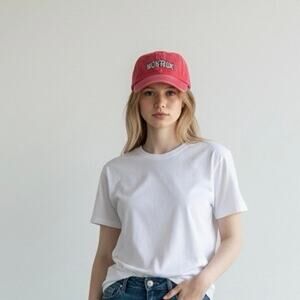 New on 34th Montauk red baseball cap adjustable